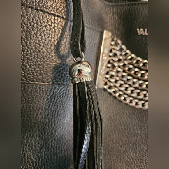 Valentino By Mario Valentino Black Leather Tote Bag - Picture 6 of 14